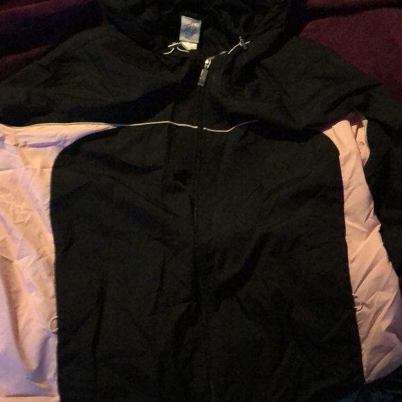 Just my size black with cotton candy pink accents, windbreaker - Picture 2 of 7